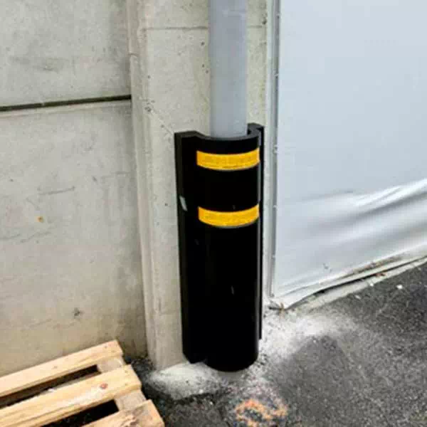 PLU gutter protection from accidental impacts by material handling equipment