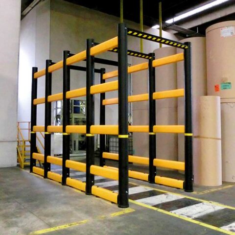 Modular impact protection barrier – Shock-absorbing pedestrian safety ...