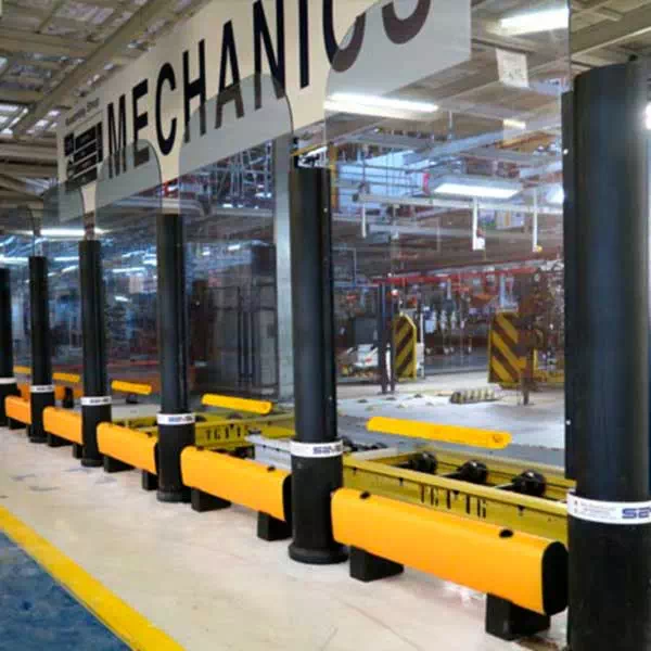 transparent LEXAN barrier for industrial production areas