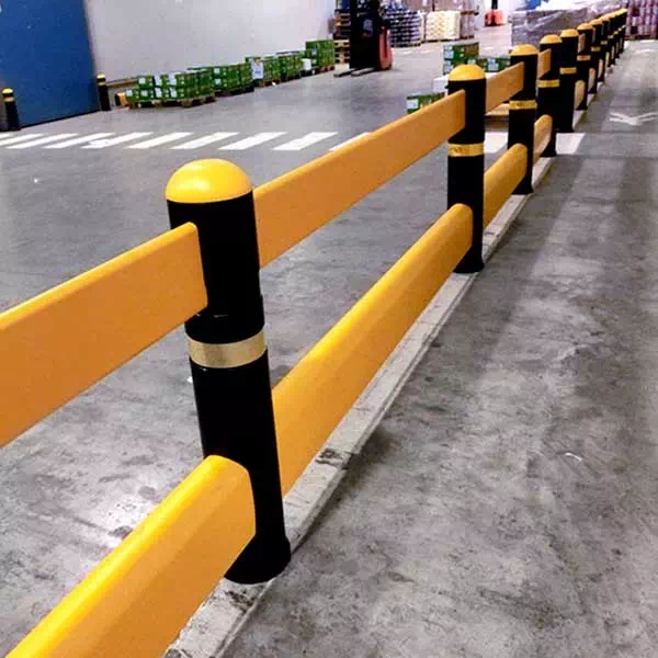 BAUC-dynamic-impact-protection-barrier-h890-low-installed-in-storage-area